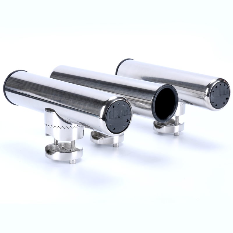 Amarine Made Boat 4pcs Fishing Rod Holder, Stainless Rail Mount Clamp on Rod Holder, Adjustable Fishing Pole Holder for Rails 7/8" to 1" - Image 2